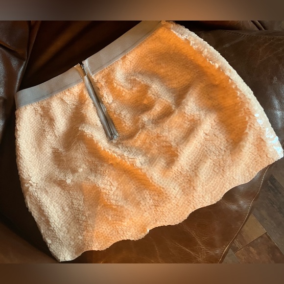 BCBG Max Azria - Light Pink Sequin "Michaela" Miniskirt - Medium - Picture 2 of 9